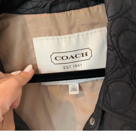 Coach Quilted Black Women's Utility Jacket - Picture 2 of 3
